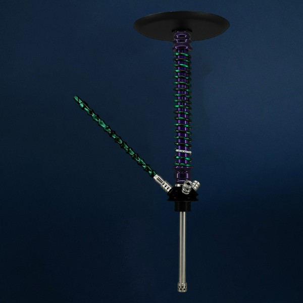 ШАХТА MAMAY CUSTOM - BIG COILOVERS SPECIAL ANOD ФИОЛЕТОВО-ЗЕЛЕНЫЙ СПЛЕШ (ШАХТА, МУНДШТУК)