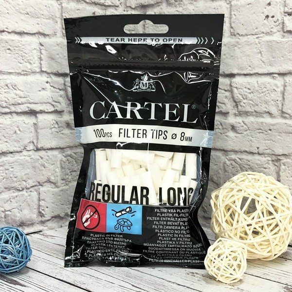 Фильтры для самокруток CARTEL REGULAR LONG 8 мм (100 шт.)