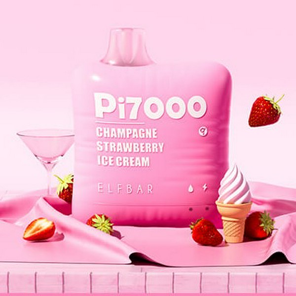 ELFBAR PI - ШАМПАНСКОЕ КЛУБНИЧНОЕ МОРОЖЕНОЕ 7000 (M)