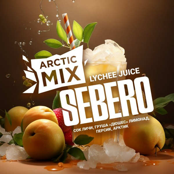 X SEBERO ARCTIC MIX - LYCHEE JUICE - Сок Личи, Груша, Персик, Арктик 60 (M)