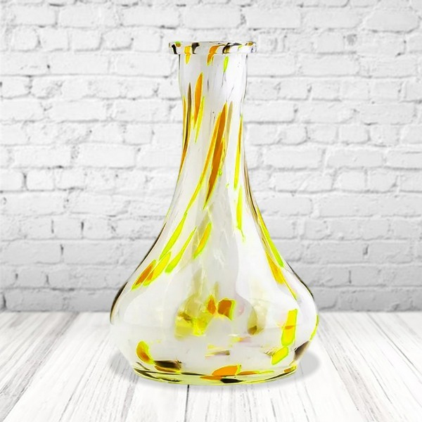 КОЛБА STEKLO КАПЛЯ АЛЕБАСТР ЖЕЛТО-БЕЛЫЙ