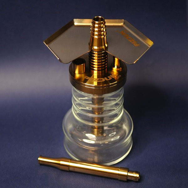 КАЛЬЯН PIZDUK PRO GOLD - В ЧЕХЛЕ ПРОЗРАЧНАЯ КОЛБА