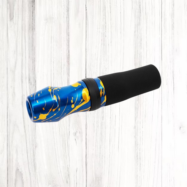 МУНДШТУК ПЕРСОНАЛЬНЫЙ JUSTFREID ESS АНОД (Золото на синем) ПЛАСТИК