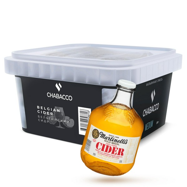 БЕСТАБАЧНАЯ СМЕСЬ CHABACCO MEDIUM - BELGIAN CIDER (БЕЛЬГИЙСКИЙ СИДР) - 200GR
