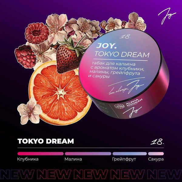 JOY - TOKYO DREAM - Клубника малина грейпфрут сакура - 200 (М)