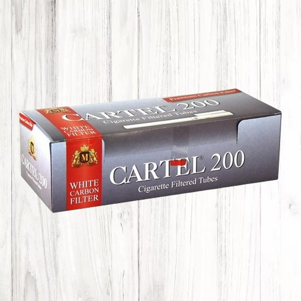 Гильзы CARTEL Carbon Filter White (20 mm) 200 шт.