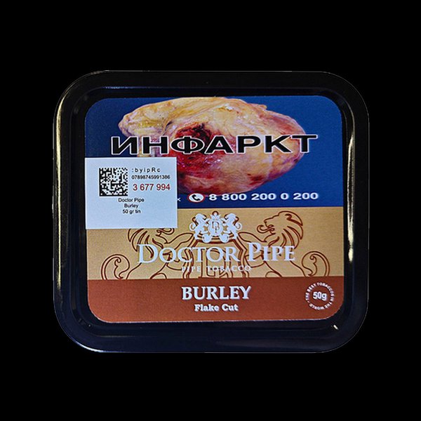 DOCTOR PIPE BURLEY FLAKE CUT Табак трубочный 50 гр. (M) БАНКА