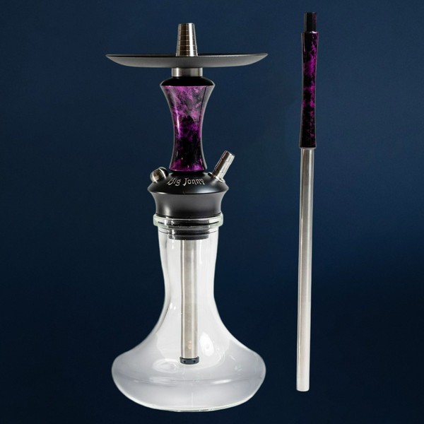 КАЛЬЯН BIG JONNY CUSTOM СИРЕНЕВО-ЧЕРНЫЙ (КОМПЛЕКТ)