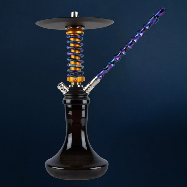 ШАХТА MAMAY CUSTOM - COILOVERS MICRO FULL ANOD ЗОЛОТО ПУРПУРНЫЙ СПЛЕШ (ШАХТА, МУНДШТУК)