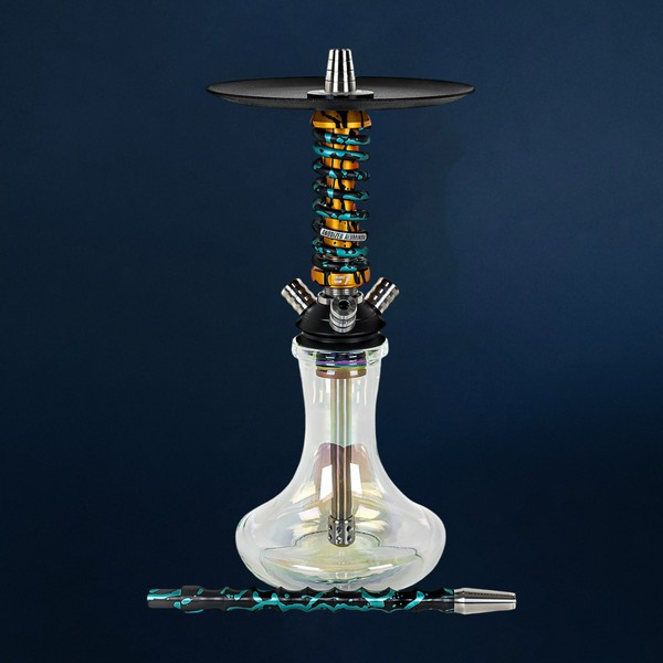 ШАХТА MAMAY CUSTOM - COILOVERS MICRO FULL ANOD ЗОЛОТО-ГОЛУБОЙ СПЛЕШ (ШАХТА, МУНДШТУК)