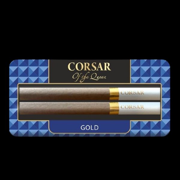 CORSAR OF THE QUEEN Сигариллы с фильтром GOLD ORIGINAL блистерная упаковка: 2шт. (M)